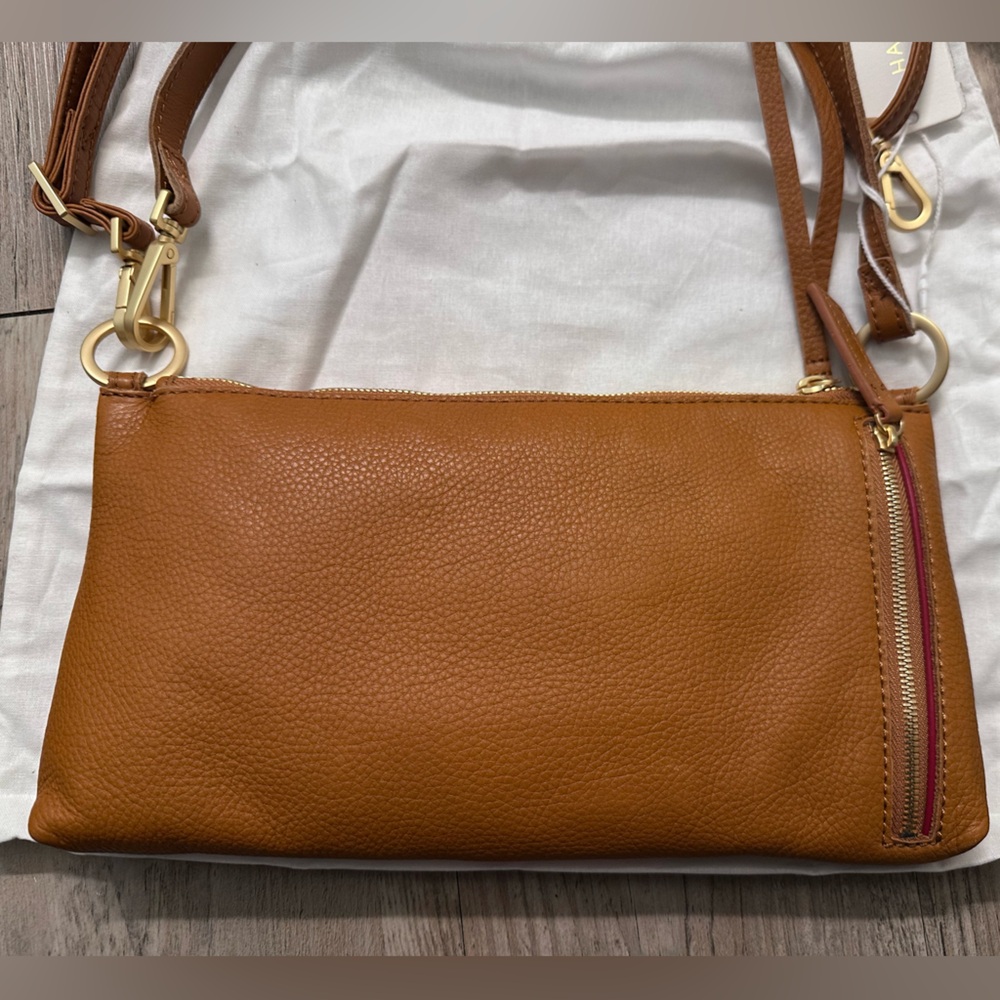 Hammitt Tan Leather Crossbody with Pink and Coral Stripes - Picture 8 of 16